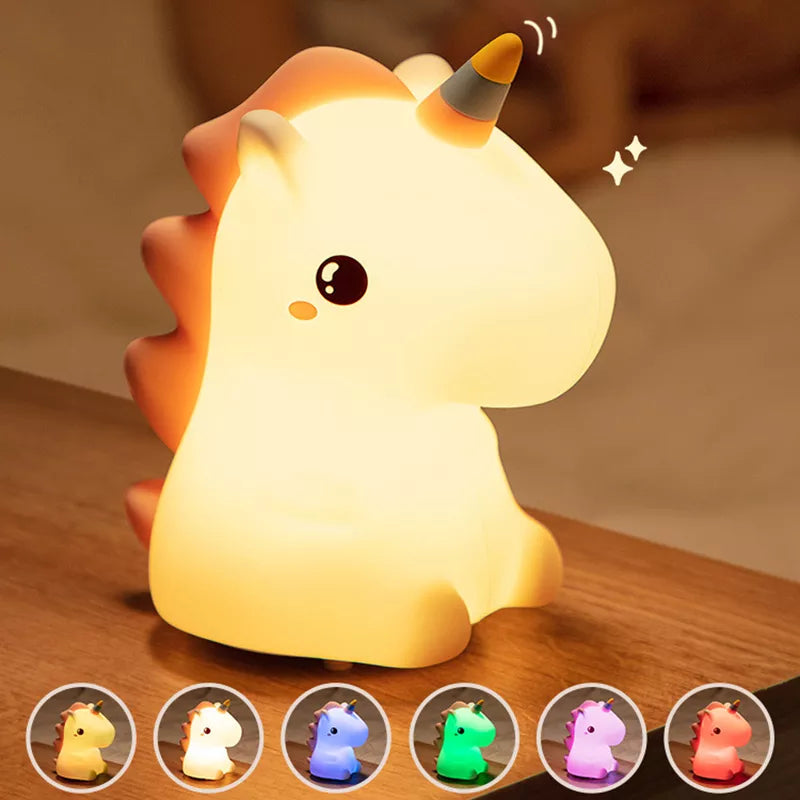Copain Unicorne _ Copet _ Compagnon _ Veilleuse _ mignonne _ tactile
