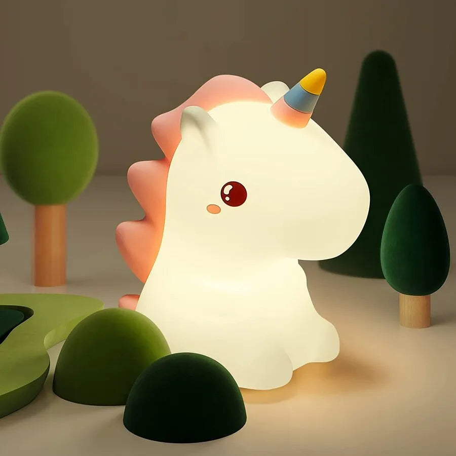 Copain Unicorne _ Copet _ Compagnon _ Veilleuse _ mignonne _ tactile