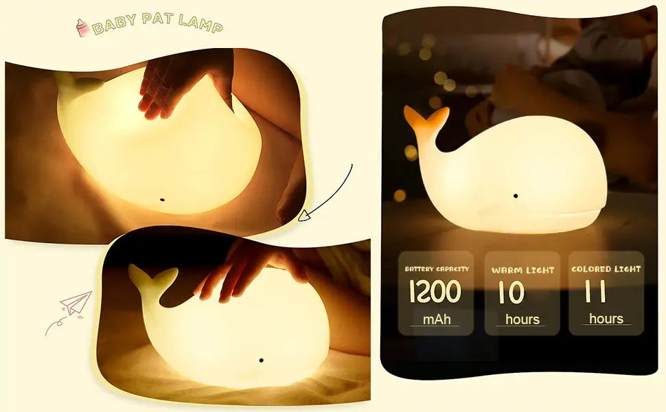 Copiwhale _ Copet _ Compagnon _ Veilleuse _ mignonne _ tactile