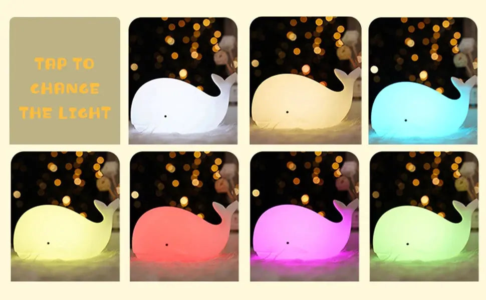 Copiwhale _ Copet _ Compagnon _ Veilleuse _ mignonne _ tactile