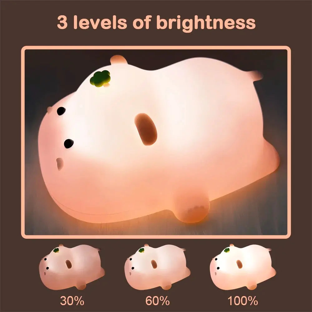 Copain Hippo _ Copet _ Compagnon _ Veilleuse _ mignonne _ tactile