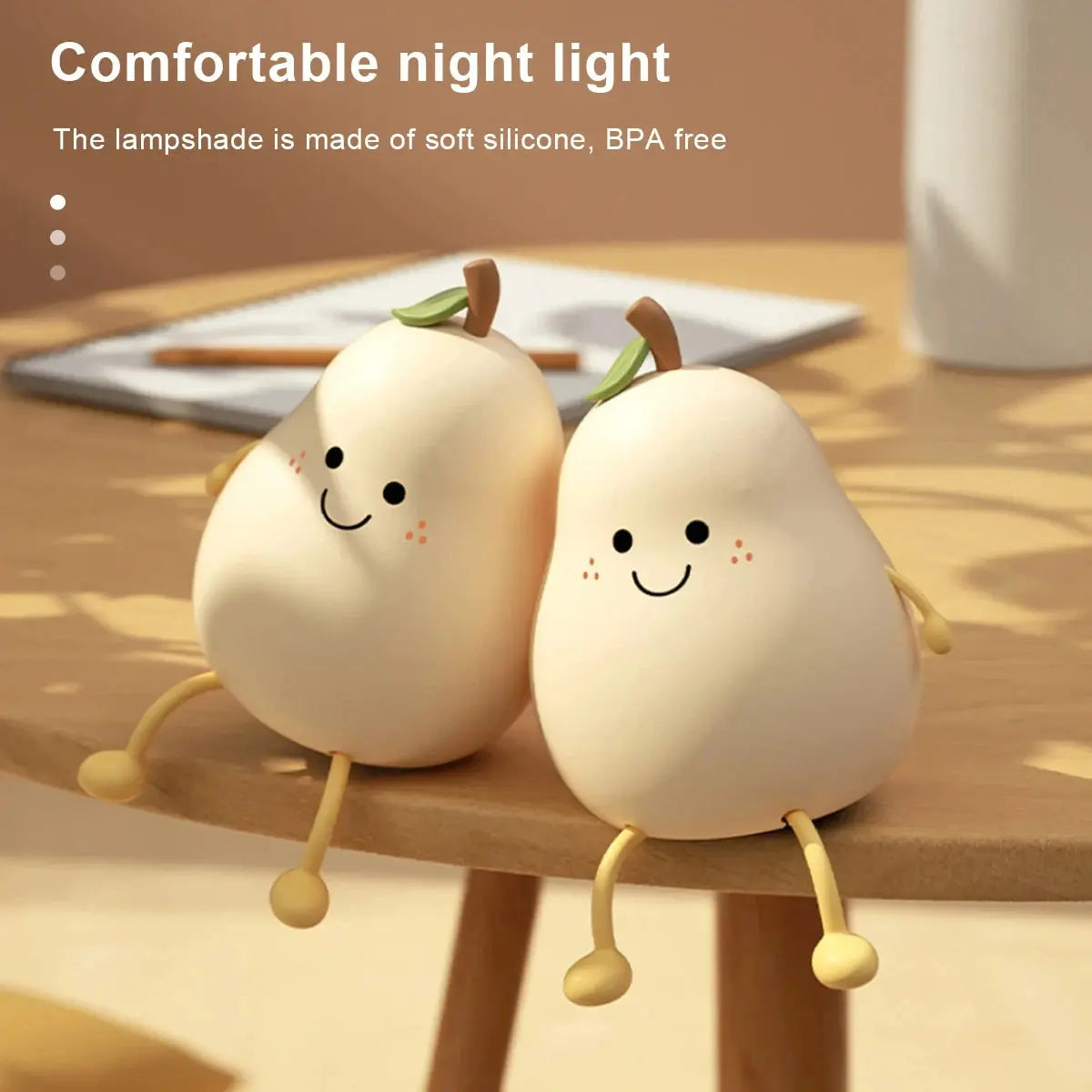 Copain Poire _ Copet _ Compagnon _ Veilleuse _ mignonne _ tactile