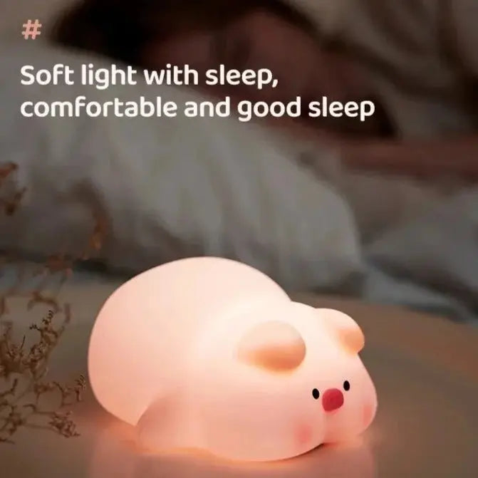 Copain Cochon _ Copet _ Compagnon _ Veilleuse _ mignonne _ tactile