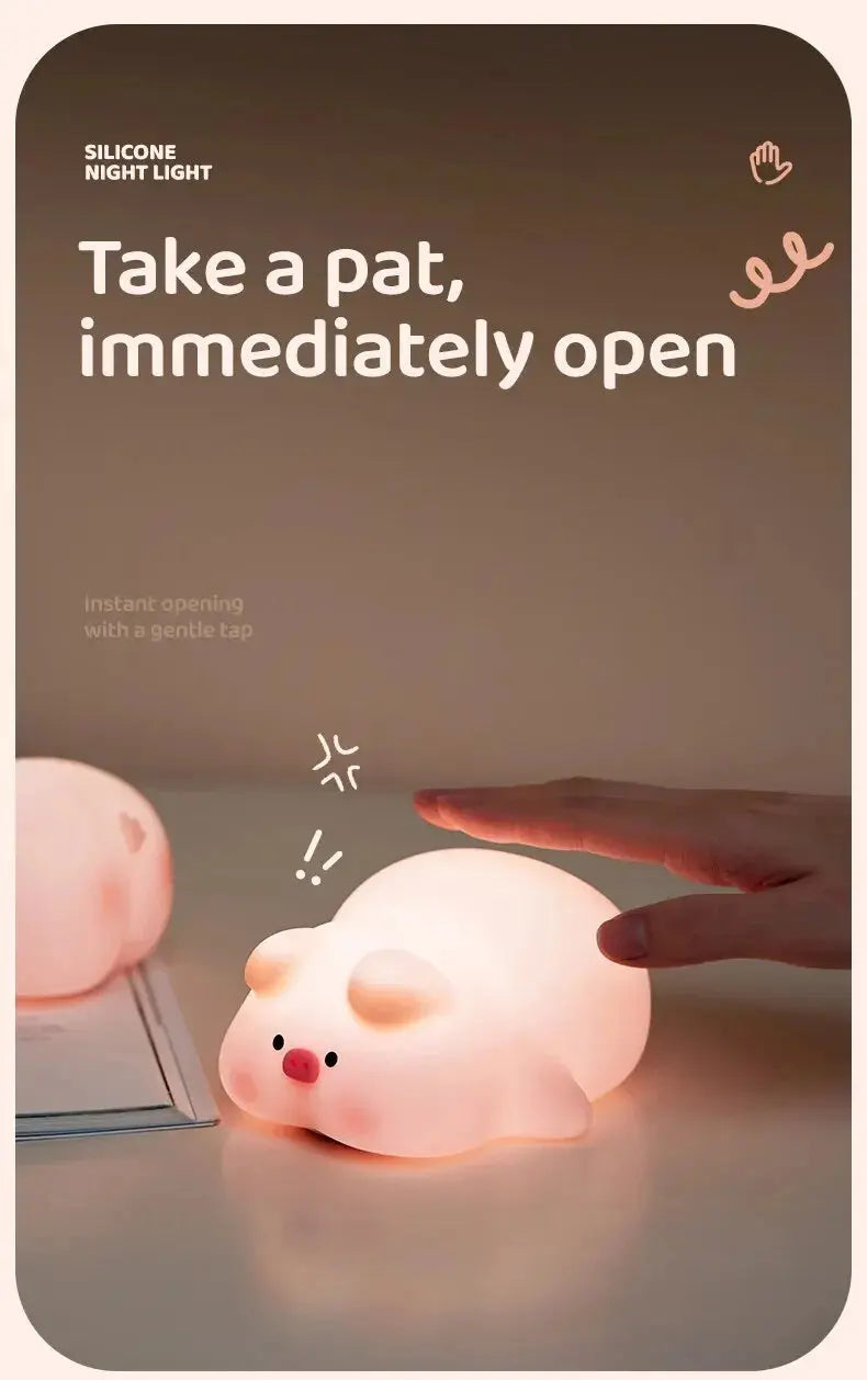 Copain Cochon _ Copet _ Compagnon _ Veilleuse _ mignonne _ tactile