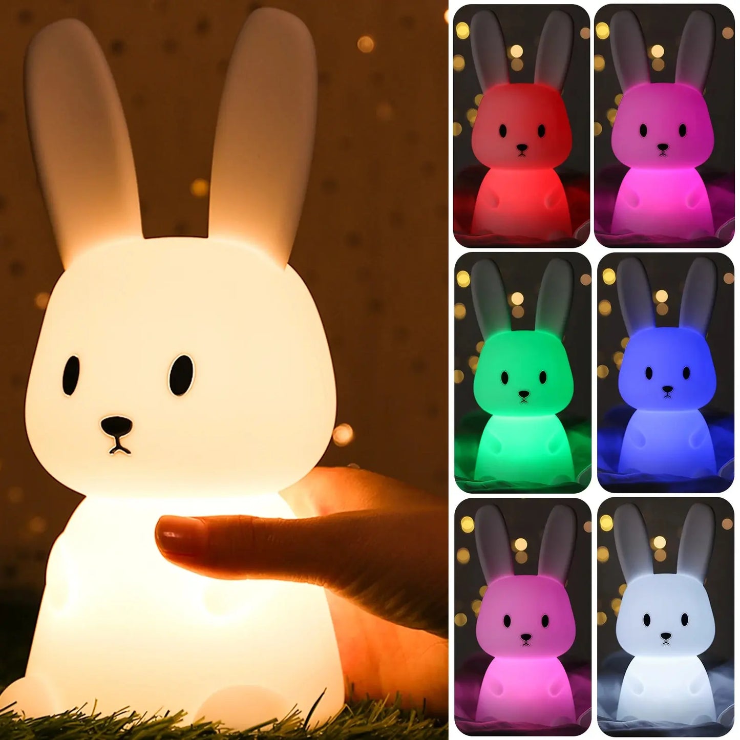 Copain Lapin _ Copet _ Compagnon _ Veilleuse _ mignonne _ tactile