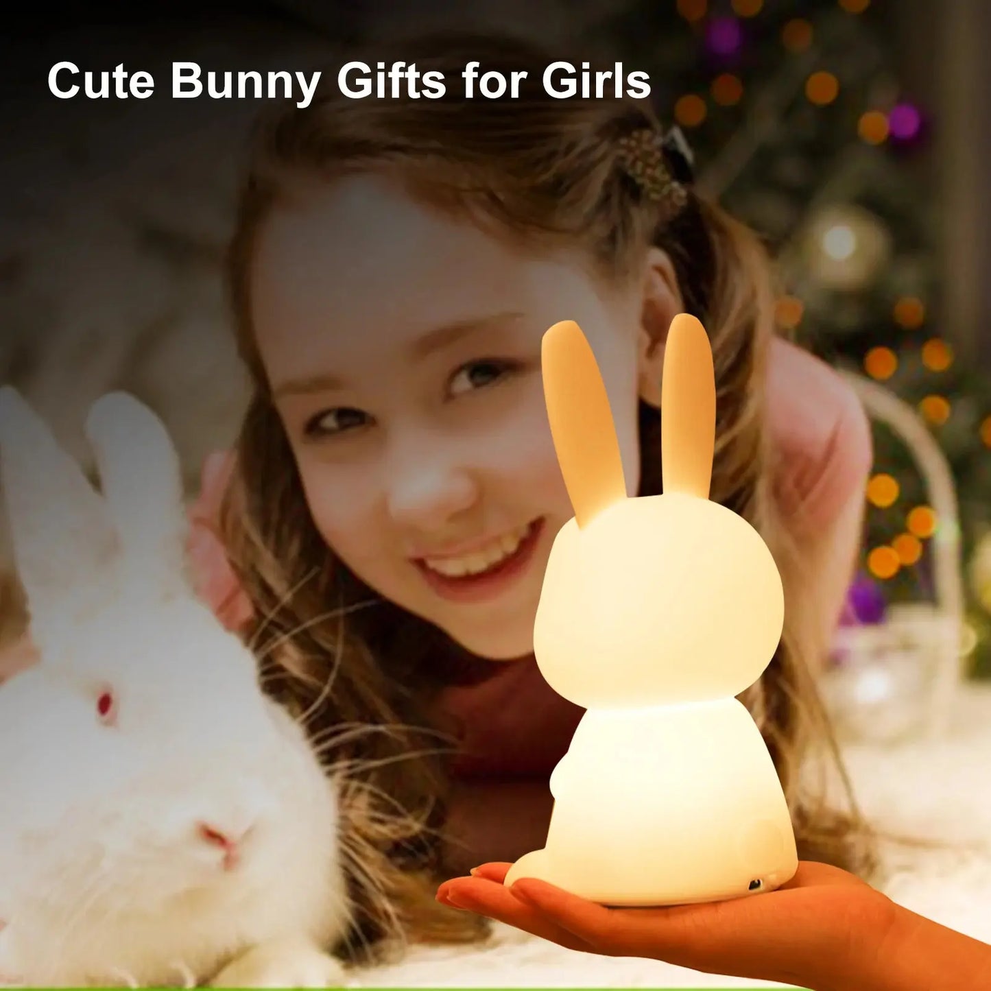 Copain Lapin _ Copet _ Compagnon _ Veilleuse _ mignonne _ tactile
