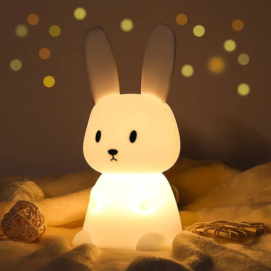 Copain Lapin _ Copet _  Compagnon _ Veilleuse _ mignonne _ tactile 