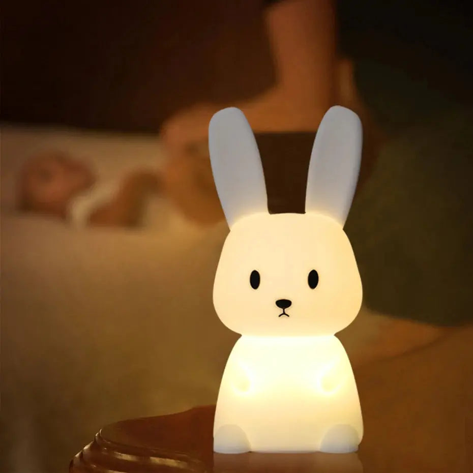 Copain Lapin _ Copet _  Compagnon _ Veilleuse _ mignonne _ tactile 