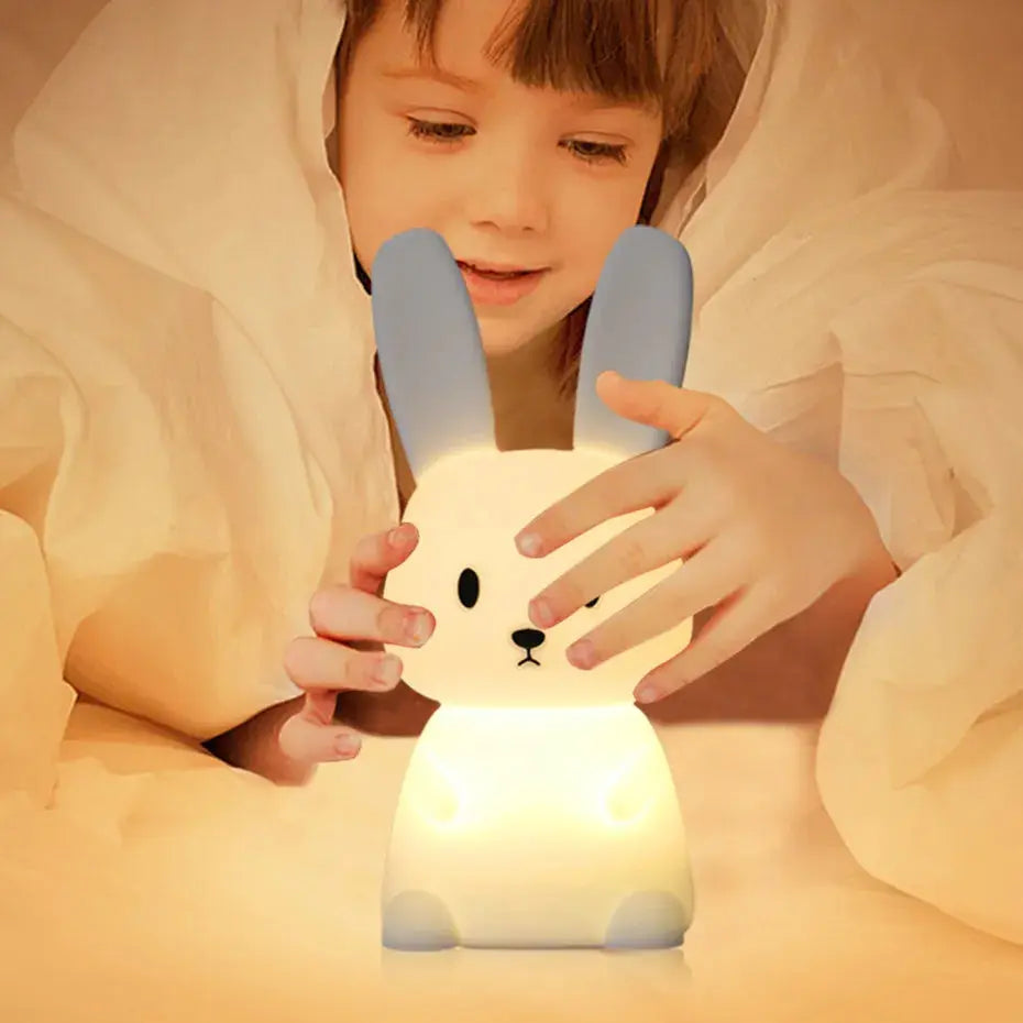 Copain Lapin _ Copet _  Compagnon _ Veilleuse _ mignonne _ tactile 