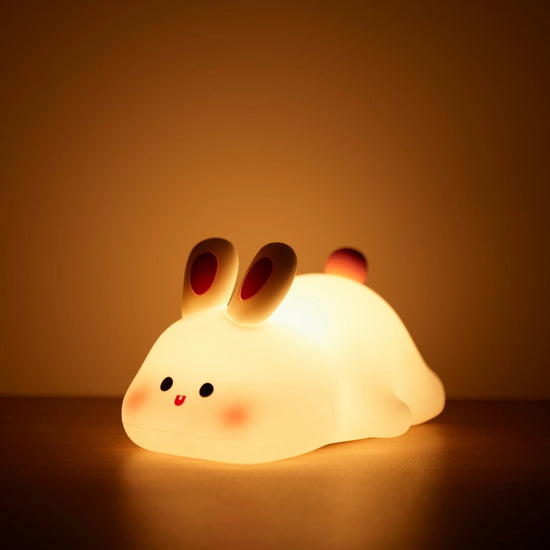 Veilleuse lapin, à LED, tactile, minuterie et variation d'intensité